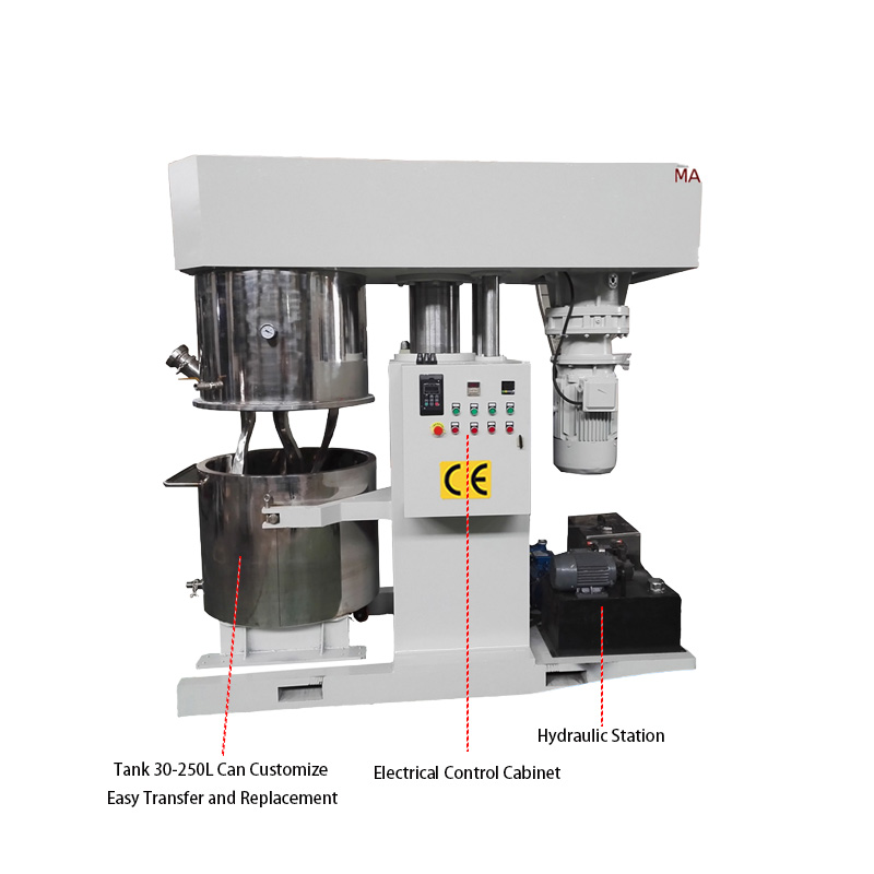 300L Vacuum Double Planetary Mixer with Lifting Cap - Detailed Photos