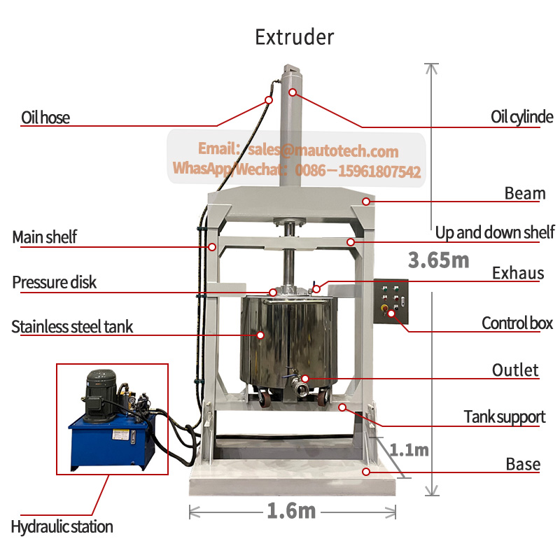 300L Vacuum Power Disperser Mixer Machine Pressing Material Machine