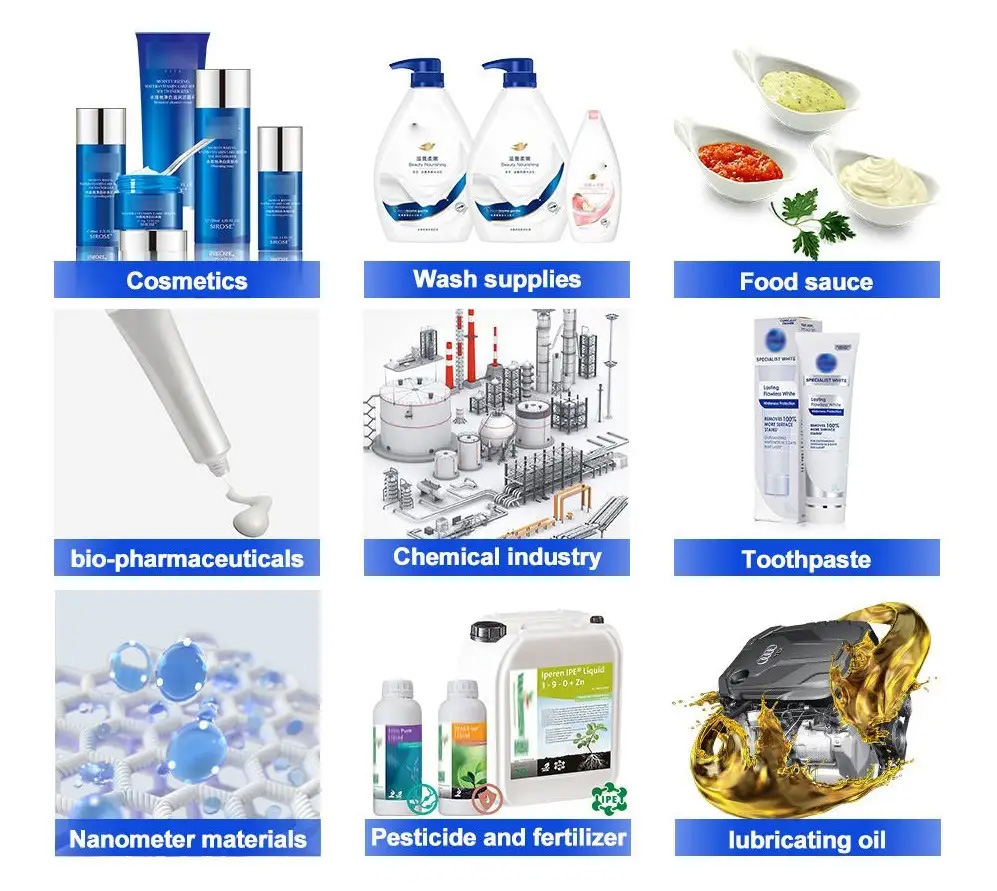 Applications of the 350L Industrial Vacuum Emulsifying Mixer
