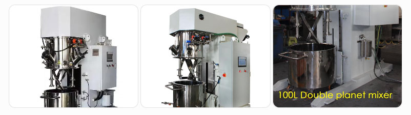 250L vacuum double planetary mixer for lithium battery slurry production