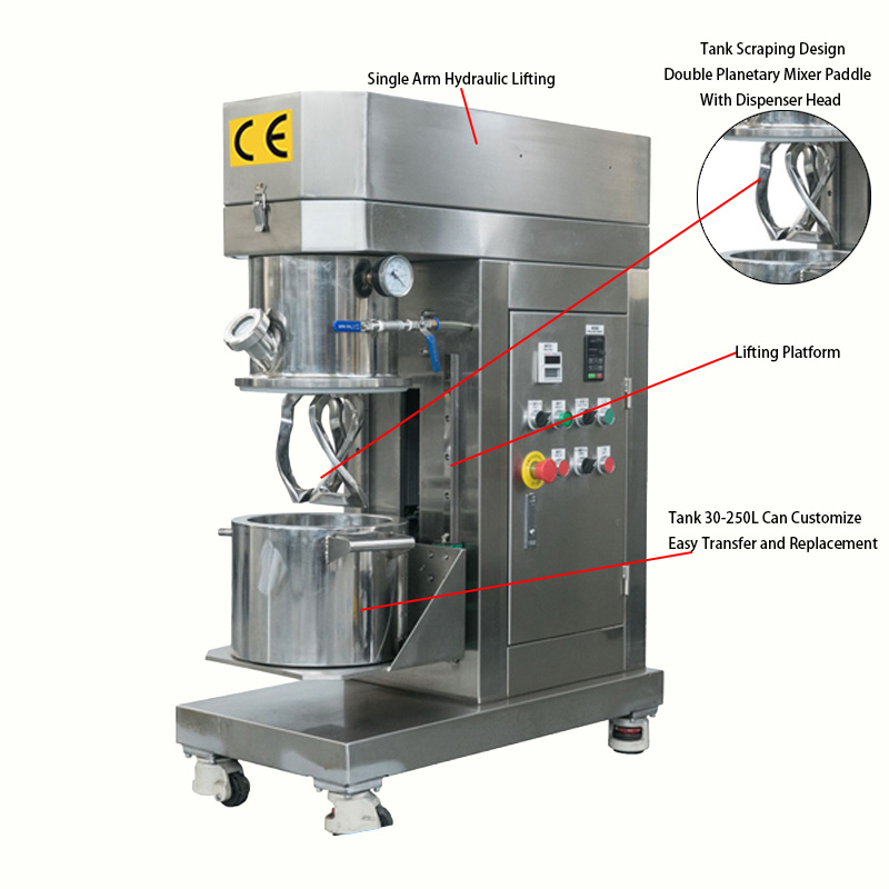 30L Vacuum Planetary Mixer Diagram
