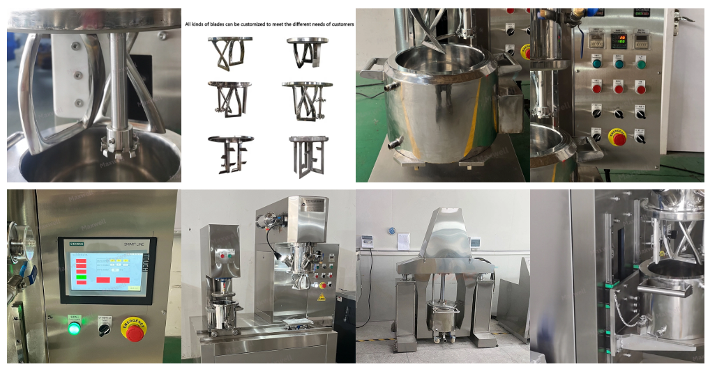 10L Vacuum Double Planetary Mixer with Extruder Diagram